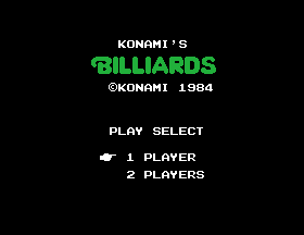 Konami's Billiards